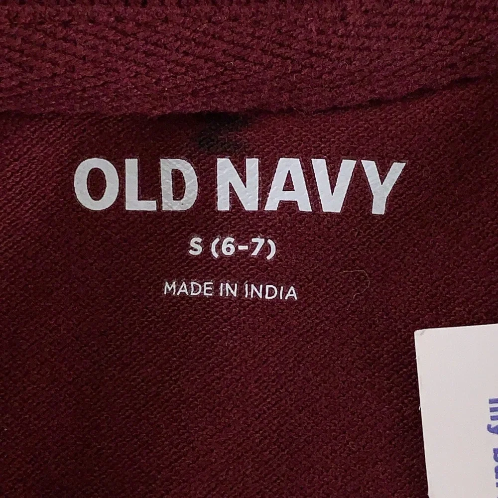 Old Navy Boys Small 6-7 Cranberry School Uniform Pique Polo Shirt 2 Pack NWT